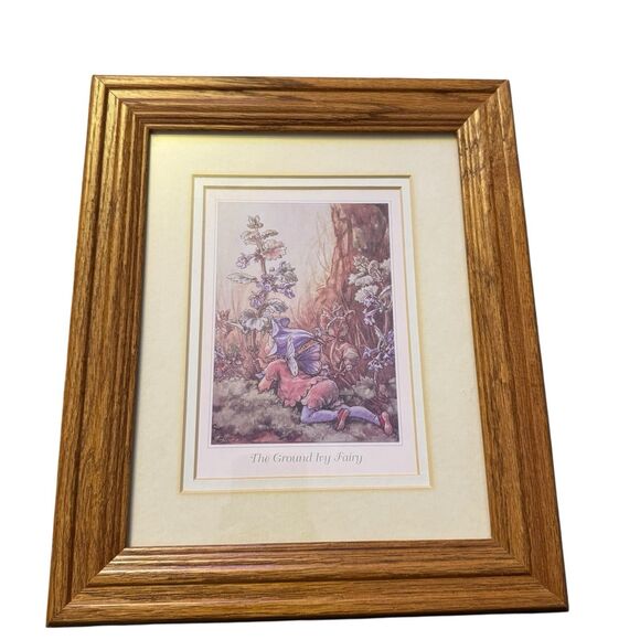 5 Vintage Fairy Framed Art Print by Cicely Mary Barker Wood Frame 9x11 Whimsical - Picture 10 of 13